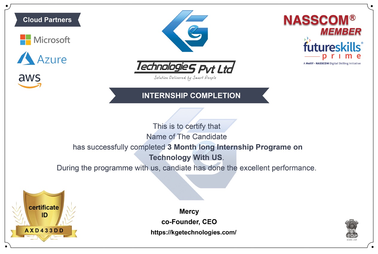 Internship Completion Certificate